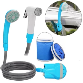 Rechargeable Camping Shattaf For Travel With Bucket -