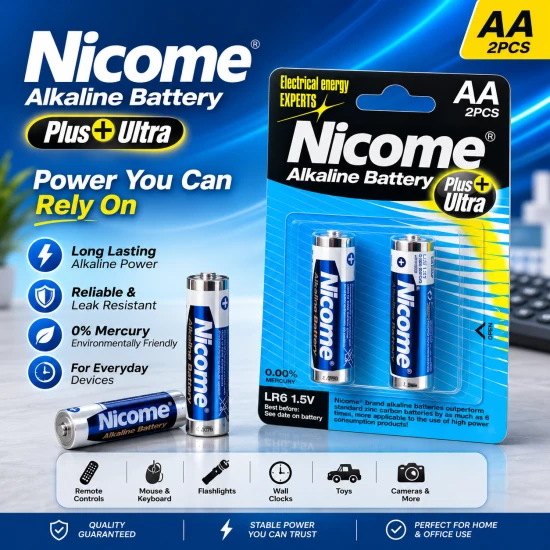 Nicome AA Alkaline Batteries – Plus Ultra