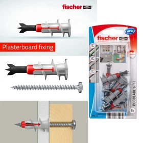 أداة تثبيت ألواح الجبس من فيشر DuoBlade S PH K NV مع برغي رأسي