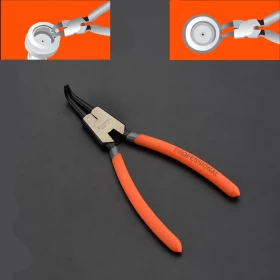 External Bent Jaw Professional Circlip Pliers Harden