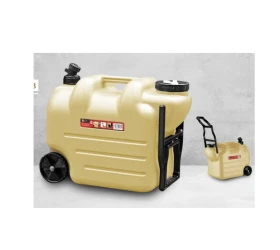 28L Large Capacity outdoor jerrican Portable Water Storage Tank - Wheels and Trolley for Easy Mobility