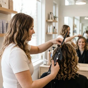 مكواة تجعيد الشعر Ba-400 (Curly 980) مع مؤشر لدرجة الحرارة