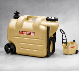 28L Large Capacity outdoor jerrican Portable Water Storage Tank - Wheels and Trolley for Easy Mobility