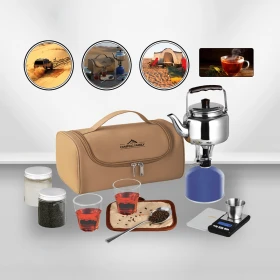 صندوق طقم عزبة الشاي 8 قطع عزبه Camping Family