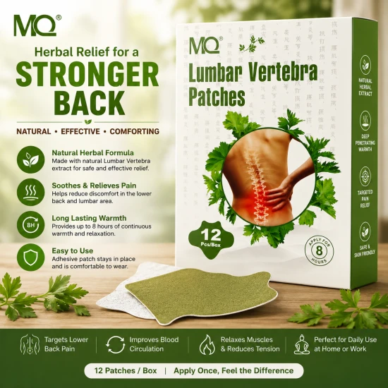Lumbar Vertebra Herbal Patch – Back Pain Relief Patch (12 Patches)
