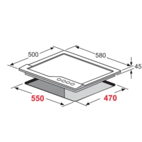 طباخ غاز 60 سم - بيلت ان