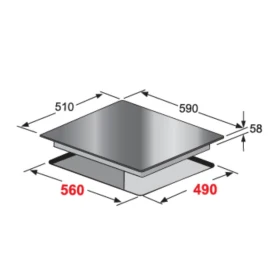 طباخ سيراميك 60 سم - بيلت ان